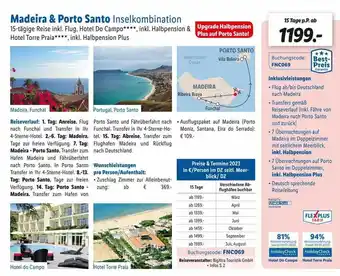 Lidl Reisen Madeira & porto santo inselkombination Angebot