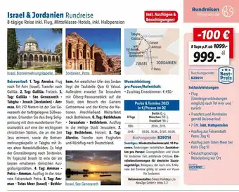 Lidl Reisen Israel & jordanien rundreise Angebot