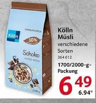 Selgros Kölln müsli Angebot