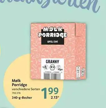 Selgros Mølk porridge Angebot