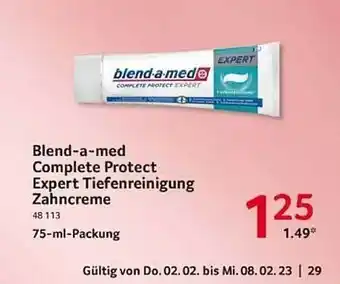 Selgros Blend-a-med complete protect expert tiefenreinigung zahncreme Angebot