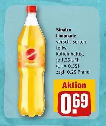 REWE Sinalco limonade verschiedene sorten Angebot