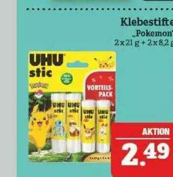 Marktkauf Uhu Stic Klebestifte „pokemon” Angebot