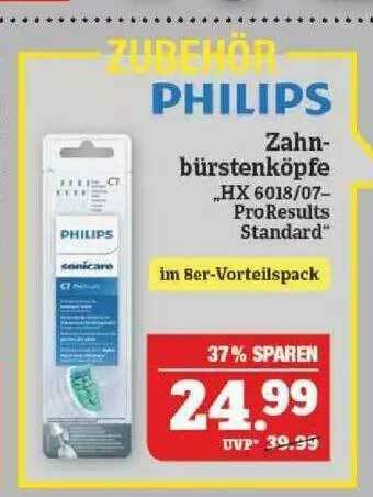 Marktkauf Philips Zahnbürstenköpfe Hx6018.07-proresults Standard Angebot