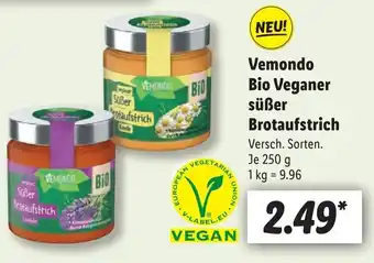 Lidl Vemondo Bio Veganer süẞer Brotaufstrich 250 g Angebot
