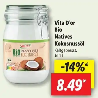 Lidl Vita D'or Bio Natives Kokosnussöl Angebot