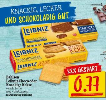 nah & gut Bahlsen Leibniz Choco Oder Knackige Kekse Angebot