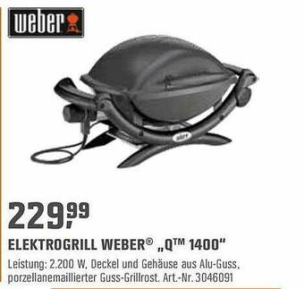 OBI Elektrogrill Weber „q 1400” Angebot