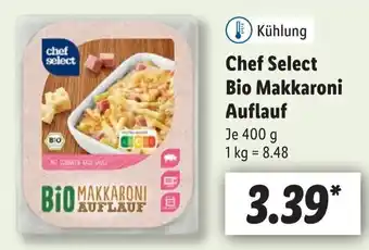 Lidl Chef Select Bio Makkaroni Auflauf 400 g Angebot