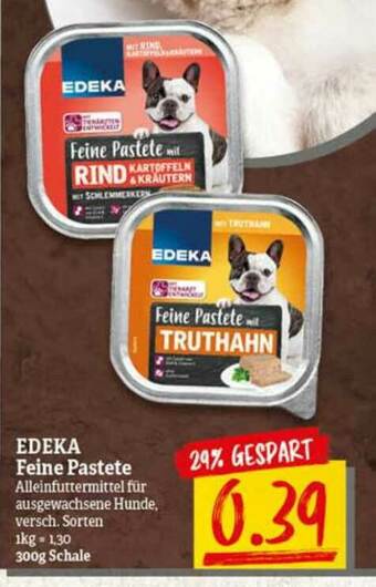 nah & gut Edeka Feine Pastete Alleinfuttermittel Für Ausgewachsene Hunde Angebot