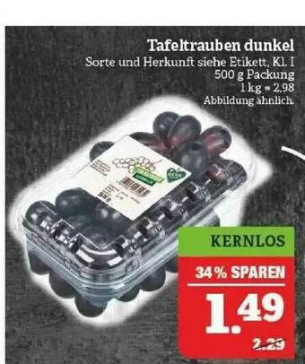 Marktkauf Tafeltrauben Dunkel Angebot