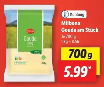 Lidl Milbona Gouda am Stück 700 g Angebot