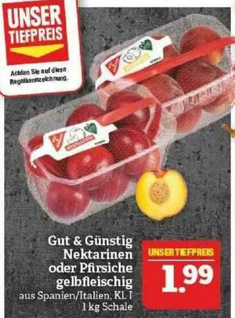 Marktkauf Gut & Günstig Nektarinen Oder Pfirsiche Gelbfleischig Angebot