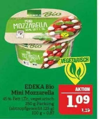 Marktkauf Edeka Bio Mini Mozzarella Angebot