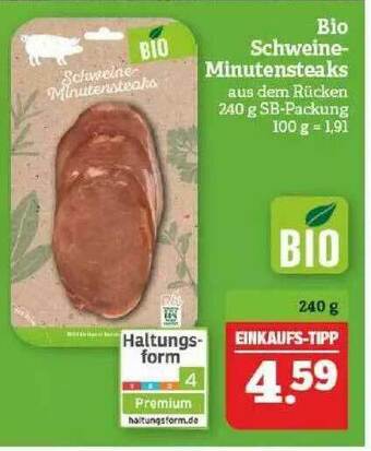 Marktkauf Bio Schweine-minutensteaks Angebot