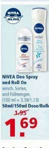 Multi Markt Nivea Deo Spray Und Roll On Angebot