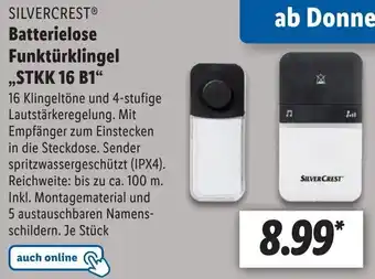 Lidl Silvercrust Batterielose Funktürklingel,,STKK 16 B1'' Angebot