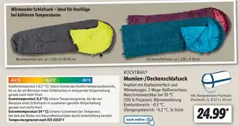 Lidl Rocktrail Mumien-/Deckenschlafsack Angebot