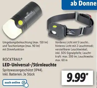 Lidl Rocktrail LED Universal-/Stirnleuchte Angebot