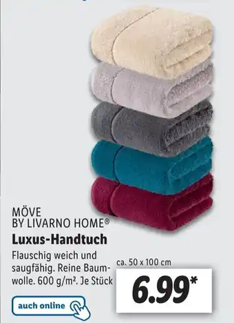 Lidl Livarno Home Luxus Handtuch 50 x 100 cm Angebot