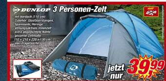 Posten Börse Dunlop 3 Personen-zelt Angebot