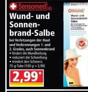 Norma Sensomed Wund- Und Sonnen- Brand-salbe Angebot
