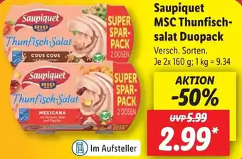 Lidl Saupiquet MSC Thunfischsalat Duopack 2x160 g Angebot