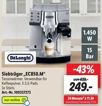 Lidl DēLonghi Siebträger EC850.M Angebot