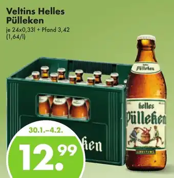 Trink und Spare Veltins Helles Pülleken 24x0,33 L Angebot