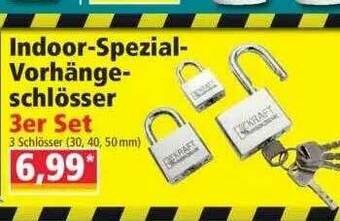 Norma Indoor-spezial-vorhängeschlösser 3er Set Angebot