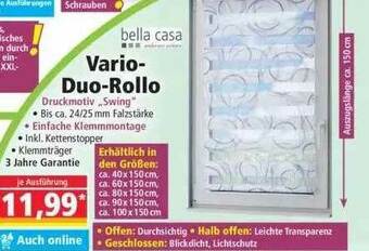 Norma Bella Casa Vario-duo-rollo Druckmotiv „swing” Angebot