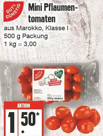 Edeka Frischemarkt Gut & Günstig Mini Pflaumentomaten 500 g Packung Angebot