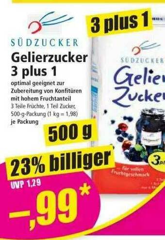 Norma Südzucker Gelierzucker 3plus1 Angebot