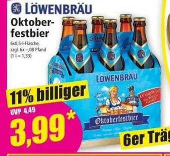 Norma Löwenbräu Oktoberfestbier Angebot