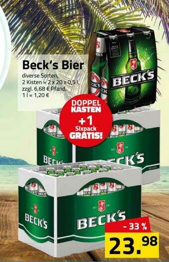 Logo Getränkemarkt Beck's Bier 0.5 L Angebot