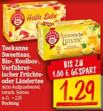 nah & gut Teekanne Sweetteas, Bio, Rooibos, Verführerischer Früchte oder Ländertee Angebot