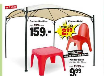 Repo Markt Garten-pavillon Kinder-stuhl Kinder Tisch Angebot