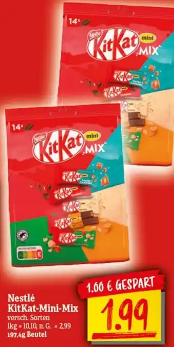 nah & gut Nestlé KitKat Mini Mix 197,4 g Beutel Angebot