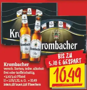 NP Discount Krombacher 20x0,5/24x0,33 L Flaschen Angebot