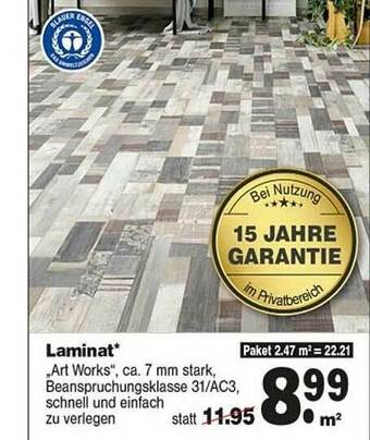 Repo Markt Laminat „art Works” Angebot