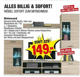 Repo Markt Wohnwand Angebot