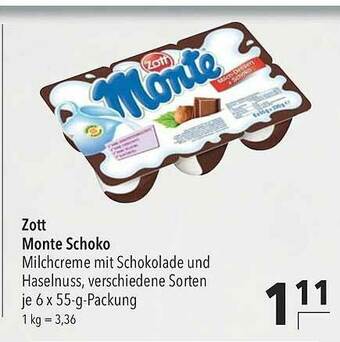 CITTI Markt Zott Monte Schoko Angebot