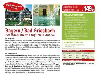 REWE Reisen Bayern bad griesbach Angebot