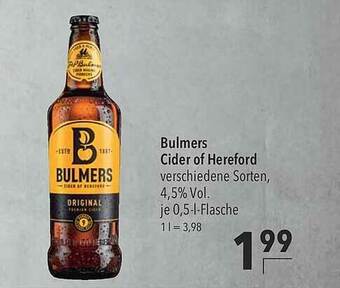 CITTI Markt Bulmers Cider Of Hereford Angebot