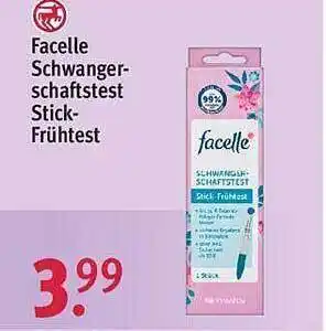 Rossmann Facelle schwanger-schaftstest stick-frühtest Angebot