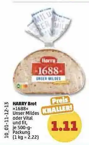 PENNY Harry brot „1688“ Angebot