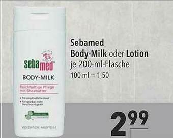 CITTI Markt Sebamed Body Milk Oder Lotion Angebot