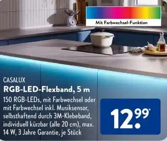 Aldi Süd Casalux RGB LED Flexband, 5 m Angebot