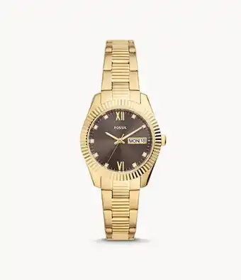 Fossil Fossil damen uhr scarlette 3-zeiger-werk wochentag datum edelstahl goldfarben Angebot