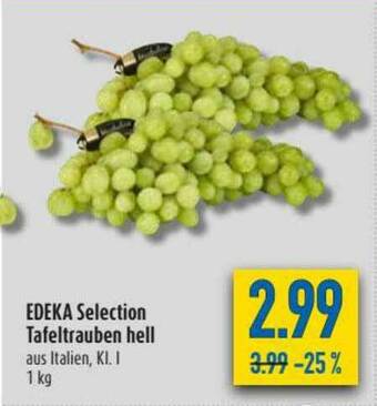 diska Edeka Selection Tafeltrauben Hell Angebot